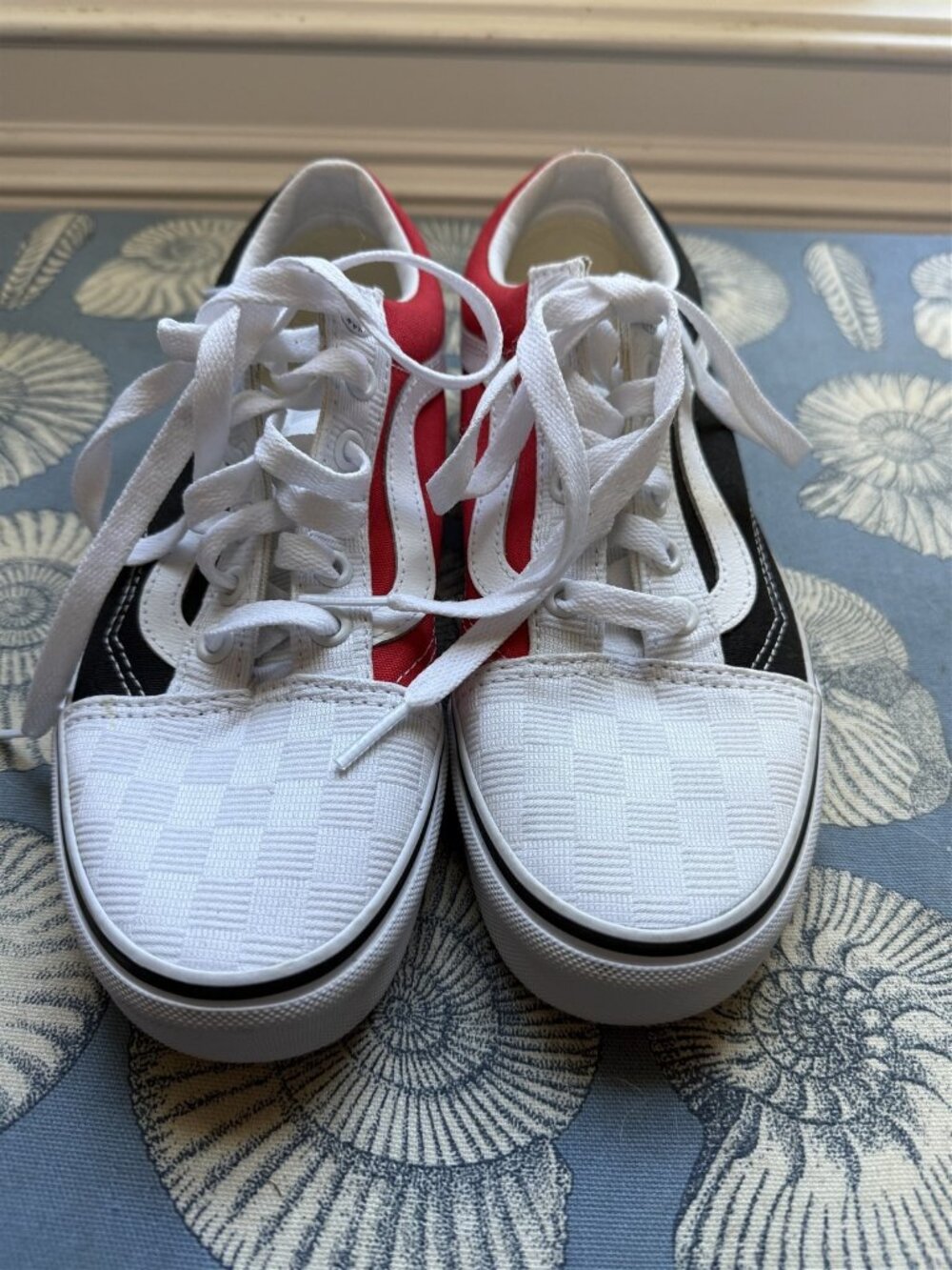 Vans Shoes Womens 7 Red White Blue Skateboarding Low Top Sneakers Patriotic